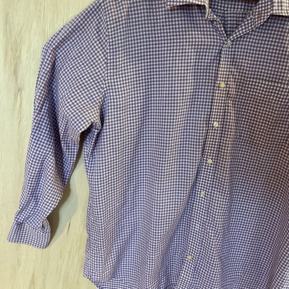 Peter Millar Shirt Mens Extra Large Purple Button Up Casual Cotton XL - Picture 4 of 6
